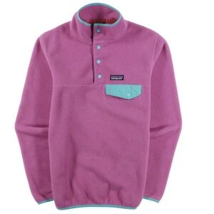 Women’s Medium Patagonia Lightweight Synchilla Snap T Pull-Over Blue & Purple